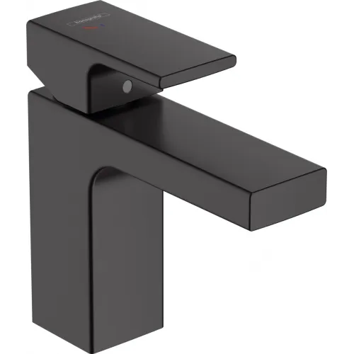 Смеситель для раковины Hansgrohe Vernis Shape 71594670 CoolStart, с донным клапаном, черный матовый