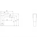 Смеситель для раковины с донным клапаном Villeroy & Boch Architectura Square TVW12500100076