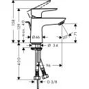 Смеситель для раковины 80 с донным клапаном Hansgrohe Talis E 71700000