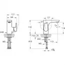 Смеситель для раковины Vitra Z-Line A42363EXP