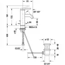 Смеситель для раковины с донным клапаном Duravit C.1 C11010001010