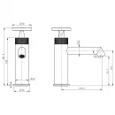 Смеситель для раковины Wonzon & Woghand WW-H1065-BG золотой матовый