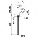 Смеситель для раковины Laufen Val HF901702100000 без донного клапана, хром