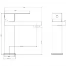 Смеситель для раковины Wonzon & Woghand WW-A40982-MB черный матовый