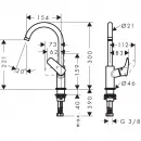 Смеситель для раковины без донного клапана Hansgrohe Logis 71131000