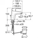 Смеситель для раковины Roca Monodin-N 5A3A98C0M с донным клапаном, хром