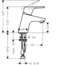 Смеситель для раковины без донного клапана Hansgrohe Focus 31952000