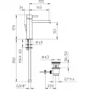 Смеситель для раковины с донным клапаном Bossini Oki Z005301.030