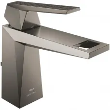 Смеситель для раковины Grohe Allure Brilliant 24397AL0 с донным клапаном, темный графит матовый