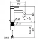 Смеситель для раковины Plumberia Selection IXO XO0053CS без донного клапана, матовый хром