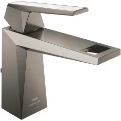 Смеситель для раковины Grohe Allure Brilliant 24398AL0 с донным клапаном, темный графит матовый