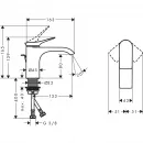 Смеситель для раковины с донным клапаном Hansgrohe Vivenis 75010700