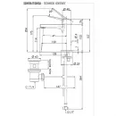 Смеситель для раковины Remer Slash SL10 с донным клапаном, хром