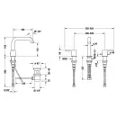 Смеситель для раковины с донным клапаном Duravit C.1 C11060006010