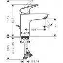 Смеситель для раковины с донным клапаном Hansgrohe Logis 71171000