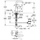Смеситель для раковины с донным клапаном Grohe Essence 32628A01