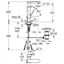 Смеситель для раковины с донным клапаном Grohe Plus 23843003