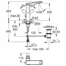 Смеситель для раковины Grohe Allure Brilliant 24414000 с донным клапаном, хром