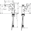 Смеситель для раковины 150 с донным клапаном Hansgrohe Talis E 71754000