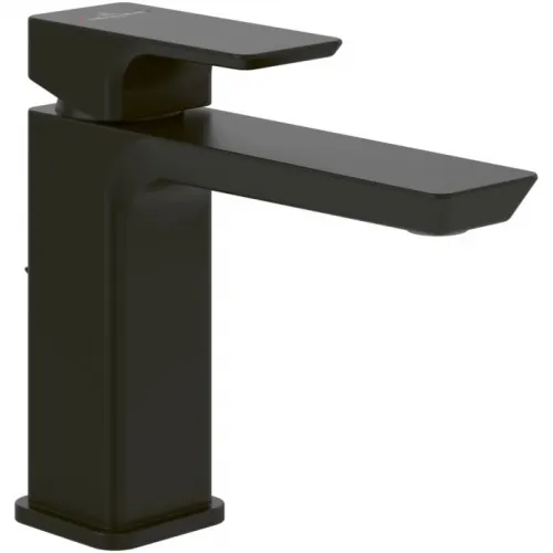 Смеситель для раковины Villeroy & Boch Subway 3.0 TVW112002000K5 с донным клапаном, черный матовый