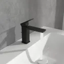 Смеситель для раковины Villeroy & Boch Subway 3.0 TVW112002000K5 с донным клапаном, черный матовый