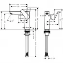 Смеситель для раковины 150 без донного клапана Hansgrohe Talis E 71755000