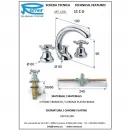 Смеситель для раковины с донным клапаном Remer Liberty 11CLICE