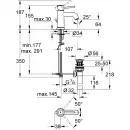 Смеситель для раковины с донным клапаном Grohe BauClassic 23161000