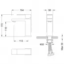 Смеситель для раковины Timo Selene 2061/03F черный матовый