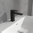 Смеситель для раковины Villeroy & Boch Subway 3.0 TVW112003000K5 без донного клапана, черный матовый
