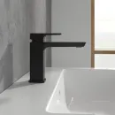 Смеситель для раковины Villeroy & Boch Subway 3.0 TVW112003000K5 без донного клапана, черный матовый