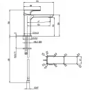 Смеситель для раковины Villeroy & Boch Subway 3.0 TVW112003000K5 без донного клапана, черный матовый