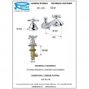 Смеситель для раковины с донным клапаном Remer Liberty 11LICE