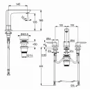 Смеситель для раковины с донным клапаном Kludi Ameo 413930575