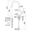 Смеситель для раковины с донным клапаном Nobili Blues BS101338/2CR