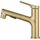 Смеситель для раковины Wonzon & Woghand WW-A40862-BG с выдвижным изливом, золотой матовый