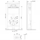 Инсталляция для унитаза Am.Pm Pro C L I012707.0131 с кнопкой смыва, матовый хром