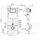 Инсталляция для унитаза Ceramica Nova Balance Square CN121002MB с кнопкой смыва, черный матовый