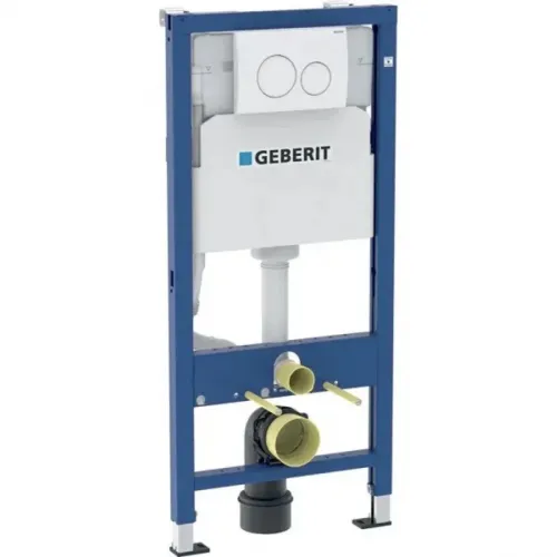 Инсталляция для унитаза Geberit Duofix Delta 20 458.134.11.2 с кнопкой смыва, альпийский белый