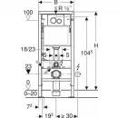Инсталляция для унитаза Geberit Duofix Delta 20 458.134.11.2 с кнопкой смыва, альпийский белый