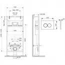 Инсталляция для унитаза Am.Pm MasterFit Pro C L I012710.0101 с кнопкой смыва, белый глянец