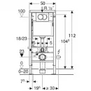 Инсталляция для унитаза Geberit Duofix Delta 30 458.163.21.1 с кнопкой смыва, хром