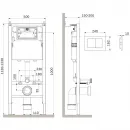 Инсталляция для унитаза Am.Pm PrimeFit S I012709.0251 с кнопкой смыва, хром