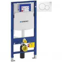Инсталляция для унитаза Geberit Duofix Sigma 01 111.300.00.5 + 111.815.00.1 + 115.770.11.5 с кнопкой смыва, альпийский белый