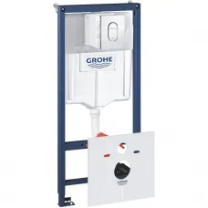 Инсталляция для унитаза Grohe Rapid SL 38929000 с кнопкой смыва, хром