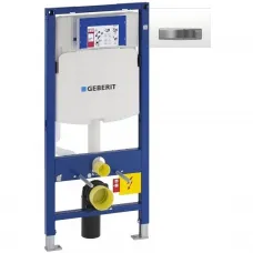 Инсталляция для унитаза Geberit Duofix Sigma 50 111.300.00.5 + 111.815.00.1 + 115.788.11.5 с кнопкой смыва, альпийский белый