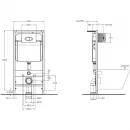 Инсталляция для унитаза BelBagno BB026 + BB041CR с кнопкой смыва, хром