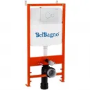 Инсталляция для унитаза BelBagno BB026 + BB082BL с кнопкой смыва, белый глянец