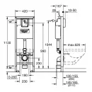 Инсталляция для унитаза Grohe Rapid SL 38713001