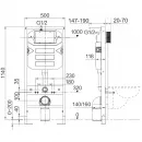 Инсталляция для унитаза Ceramica Nova Envision Round CN1001M с кнопкой смыва, матовый хром